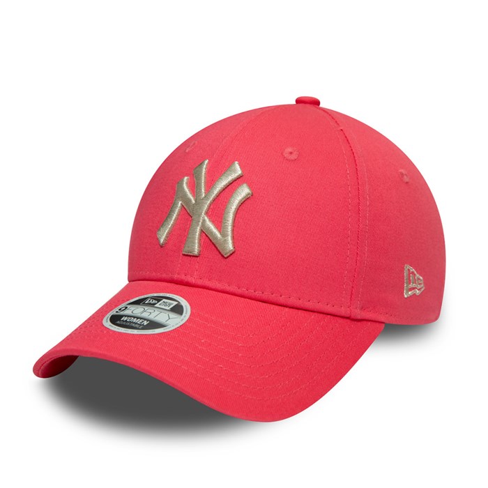 New York Yankees Metallic Naiset 9FORTY Lippis Pinkki - New Era Lippikset Finland FI-461375